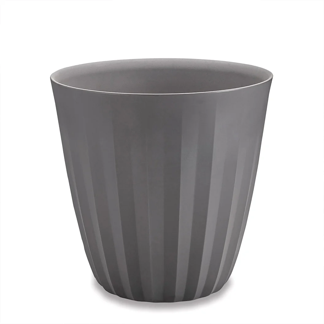 Crescent Garden Pleat Modern Planter in Slate - Image 2