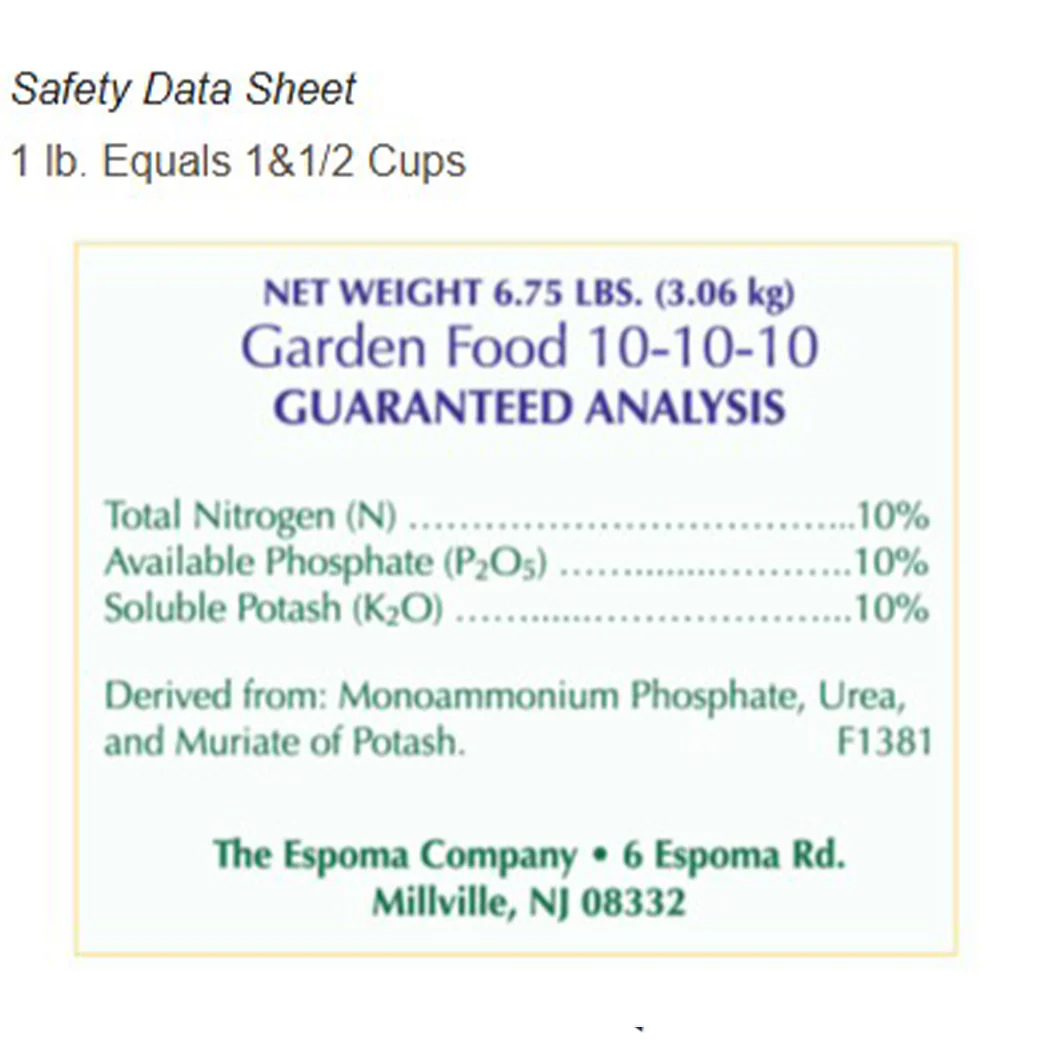 Espoma Garden Food 10-10-10 - Image 3