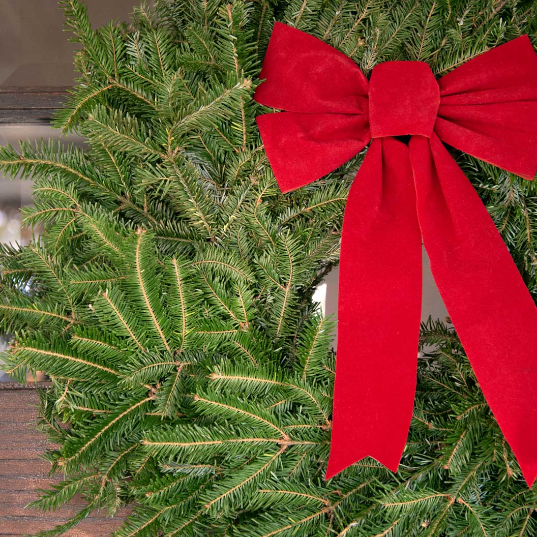 Fraser Fir Wreath with Red Bow - Image 5