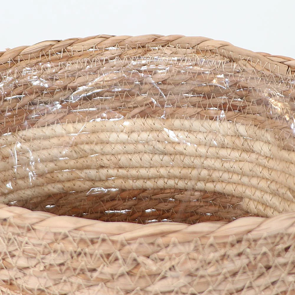 Striped Jute Woven Basket - Image 4